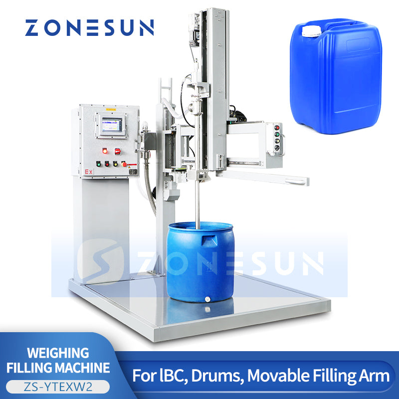ZONESUN ZS-YTEXW2 Semi-Automatic Explosion-Proof IBC Tank Weighing Filling Machine for Chemical Liquids