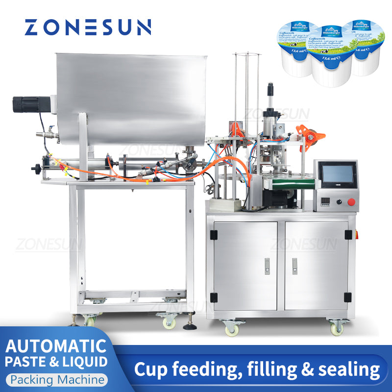 ZONESUN ZS-FS600 Automatic Cup Ice Cream Paste Filling Sealing Machine