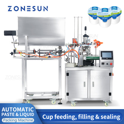 ZONESUN ZS-FS600 Automatic Cup Ice Cream Paste Filling Sealing Machine