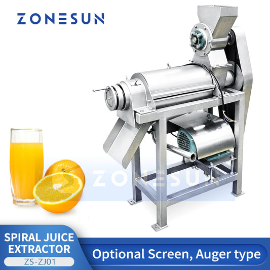 Heavy Duty Press: ZONESUN ZS-ZJ01 Industrial Screw Type Fruit & Vegetable Juice Extractor Machine