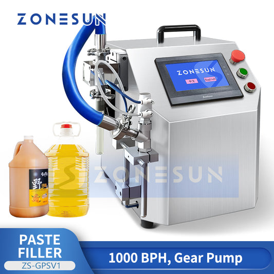 ZONESUN ZS-GPSV1 Semi-automatic Filler with Handheld Nozzle for Creams Oils Sauces