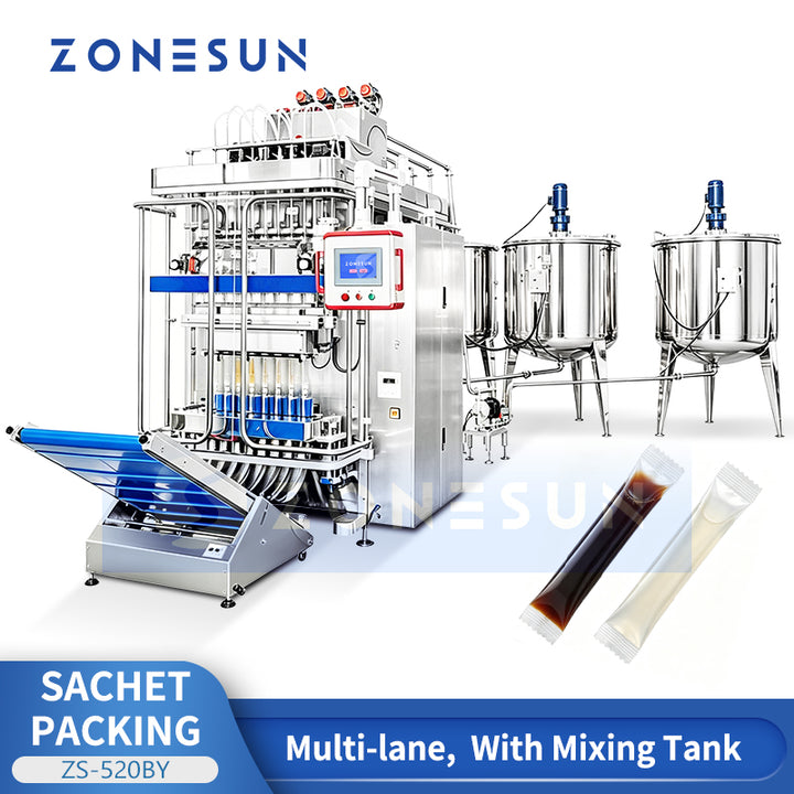 ZONESUN ZS-520BY Automatic Multi-Lane Stick Liquid Packing Machine