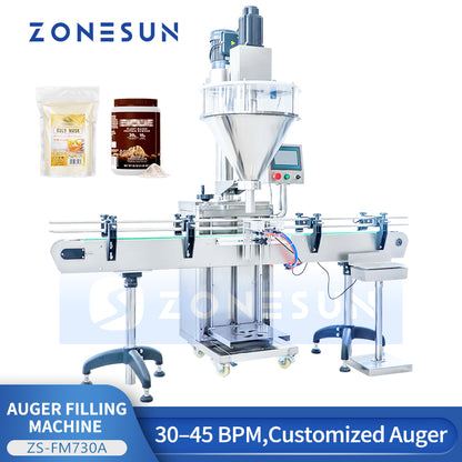 ZONESUN ZS-FM730A 10-2000g Automatic Powder Auger Filling Machine With Weighing Device