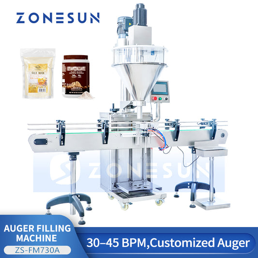 ZONESUN ZS-FM730A 10-2000g Automatic Powder Auger Filling Machine With Weighing Device