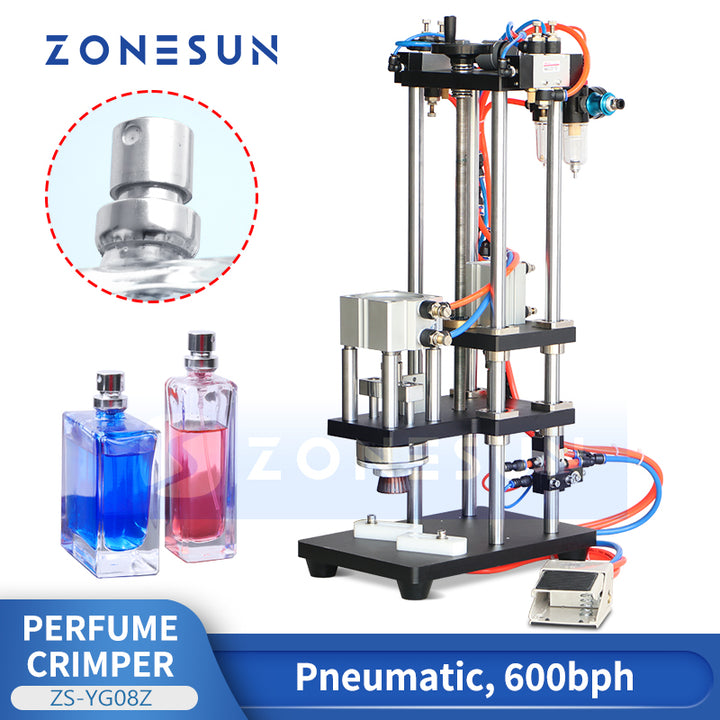 Zonesun ZS-YG08Z 13/15/18/20mm Semi-automatic Fragrance  Perfume Bottle Crimping Machine