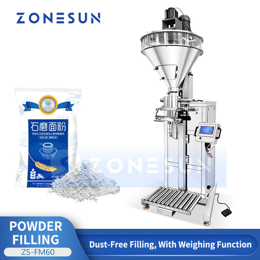 ZONESUN ZS-FM60 Semi-Automatic Vertical Powder Filling Machine with Weighing Scale