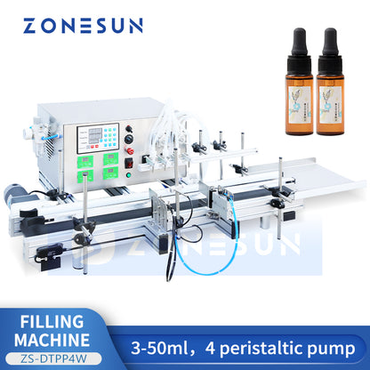 ZONESUN ZS-DTPP4W Peristaltic Pump Desktop Liquid Filling Machine