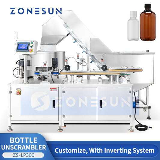 ZONESUN ZS-LP300 Automatic Bottle Unscrambler with Inverting System for Packaging Line