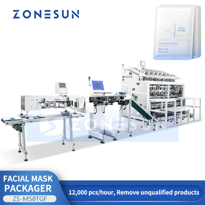 ZONESUN ZS-MS8TGF High-Speed Automatic Facial Mask Packaging Machine