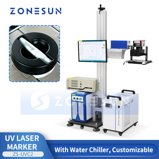 ZONESUN ZS-UVC2 Vision-Guided UV Laser Marking Machine for Glass, Plastic & Electronics