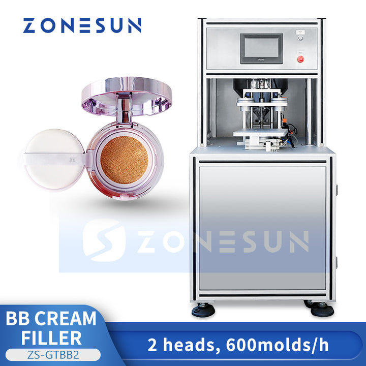 ZONESUN ZS-GTBB2 Dual Head BB Cream Filling Machine for Air Cushion & Beauty Product Packaging