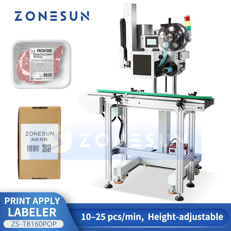 ZONESUN ZS-TB160POP Print and Apply Labeling Machine for Cartons, Bags, and Packaging Lines