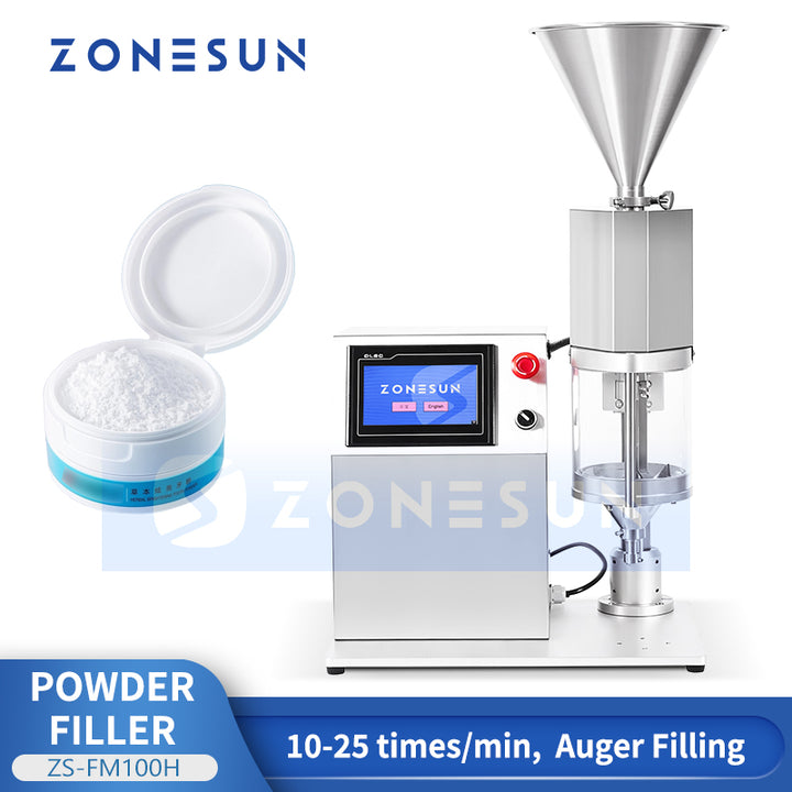ZONESUN ZS-FM100H Semi-Automatic Desktop Powder Servo Auger Filling Machine