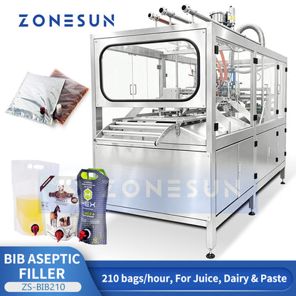 ZONESUN ZS-BIB210 Automatic Bag-in-Box Aseptic Filling Machine for Juice Dairy & Paste