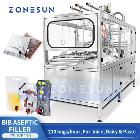 ZONESUN ZS-BIB210 Automatic Bag-in-Box Aseptic Filling Machine for Juice Dairy & Paste