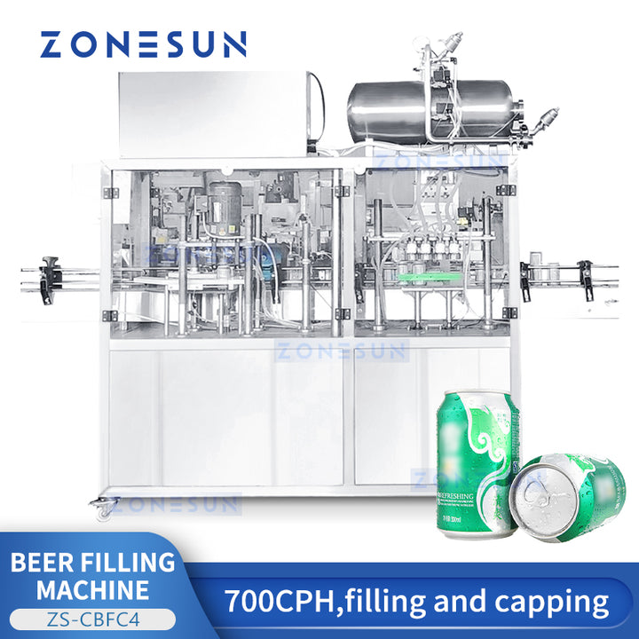 Zonesun ZS-CBFC4 Beer Can Filling and Seaming Machine