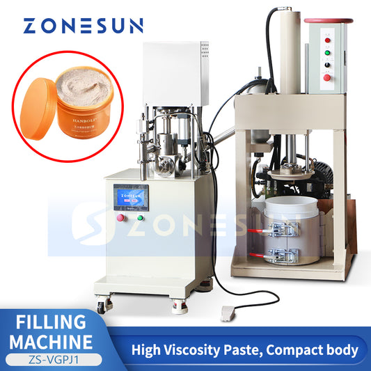 ZONESUN ZS-VGPJ1 Semi-Automatic High Viscosity Filling Machine for Paste, Grease, Gel, and Food