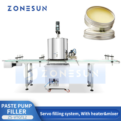ZONESUN ZS-VTGTL2 Paste Filling Machine for Honey, Creams, Gels, Balms, Solid Perfume & Cosmetics