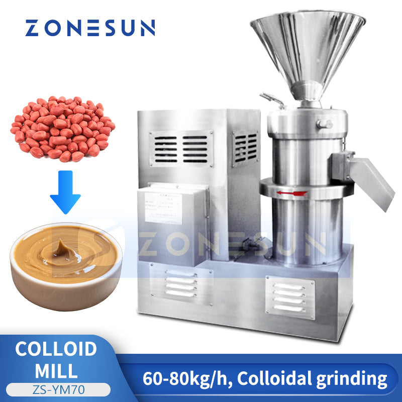 ZONESUN ZS-YM70 Industrial Peanut Butter Grinder Colloid Mill for Food Processing