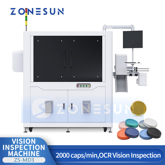 ZONESUN ZS-MD3: High-Speed Vision Inspection Machine for Metal & Plastic Cap Defect Detection