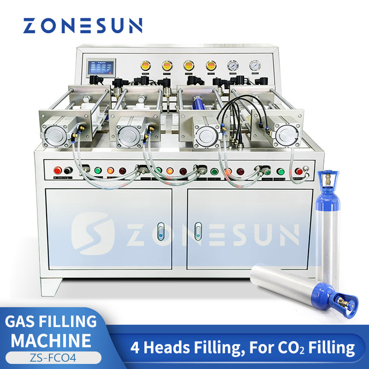 ZONESUN ZS-FCO4 High-Pressure 4-Head CO2 Gas Filling Machine