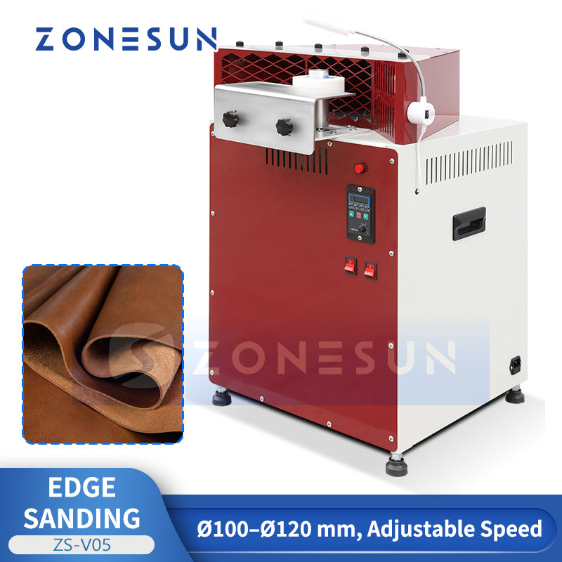 Smooth Finishing: ZONESUN ZS-V05 Variable Speed Leather Edge Sanding & Burnishing Machine