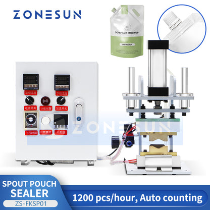 ZONESUN ZS-FKSP01 Semi-Automatic Spout Pouch Sealing Machine for Food, Cosmetics & Chemicals