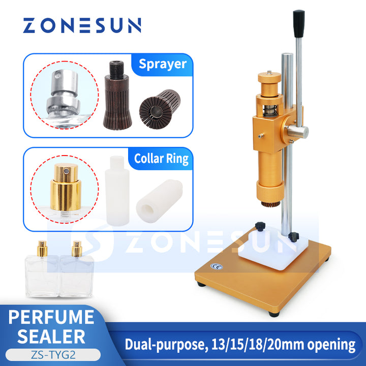 ZONESUN ZS-TYG2 Dual-use Manual Perfume Bottle Crimper for Spray Bottle Caps