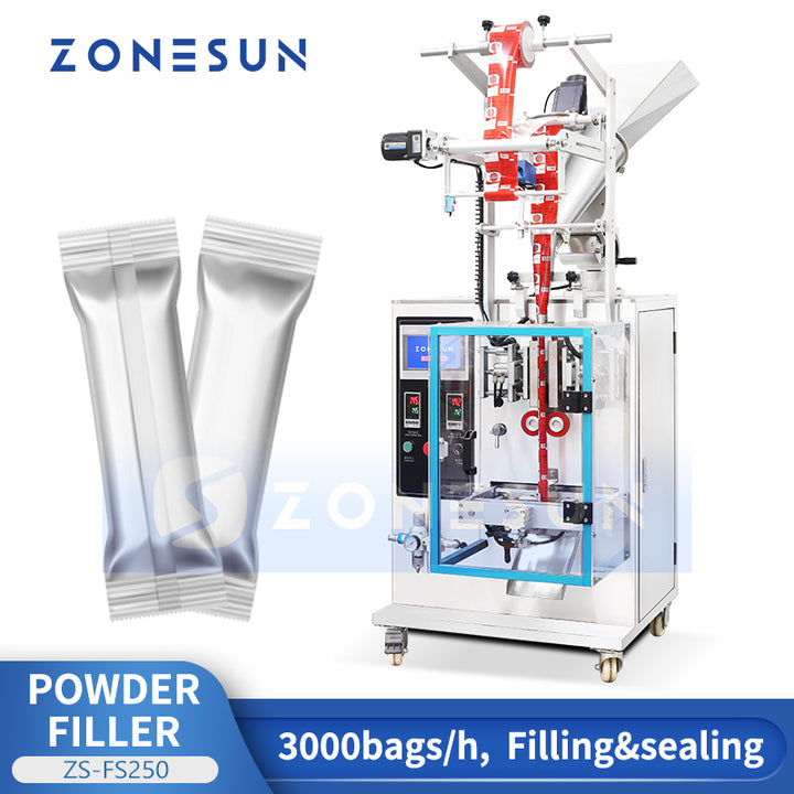 ZONESUN ZS-FS250 Automatic Powder Sachet Packing Machine | Filling & Sealing