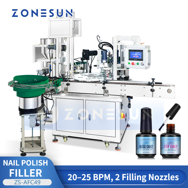 ZONESUN ZS-AFC49 Automatic Nail Polish Filling and Capping Machine for Cosmetics Production Lines