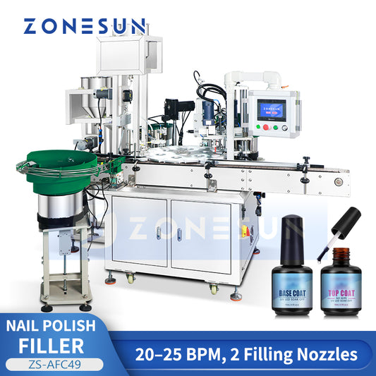 ZONESUN ZS-AFC49 Automatic Nail Polish Filling and Capping Machine for Cosmetics Production Lines