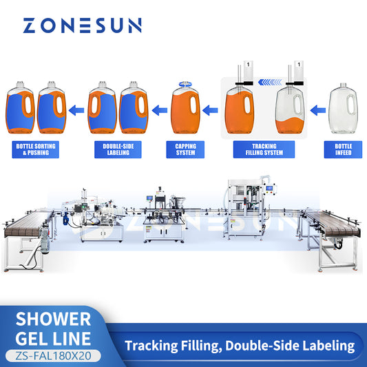ZONESUN ZS-FAL180X20 Automatic Shampoo & Lotion Filling Production Line