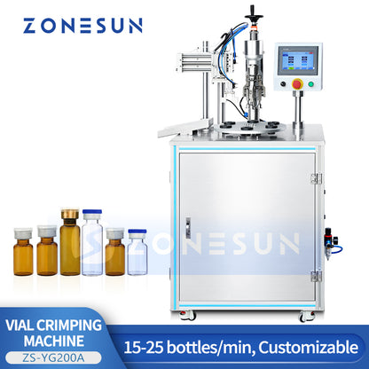 ZONESUN ZS-YG200A Semi-Automatic Vial Aluminum Cap Crimping Machine