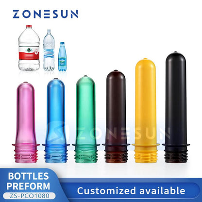 ZONESUN ZS-PCO1080 28mm PET Bottle Preforms for Blow Molding