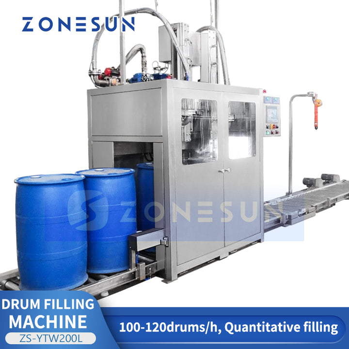 ZONESUN ZS-YTW200L Automatic Barrel Liquid Lubricant Oil Filling Machine 200L