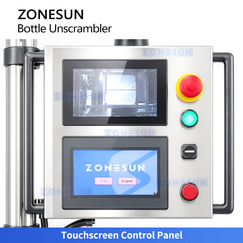 ZONESUN ZS-LP350 Automatic Robotic Bottle Unscrambler with Vision System for Irregular Bottles