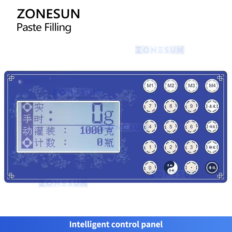 ZONESUN ZS-DTFP1 Semi Automatic Paste Filling Machine for Creams Honey and High Viscosity Liquids