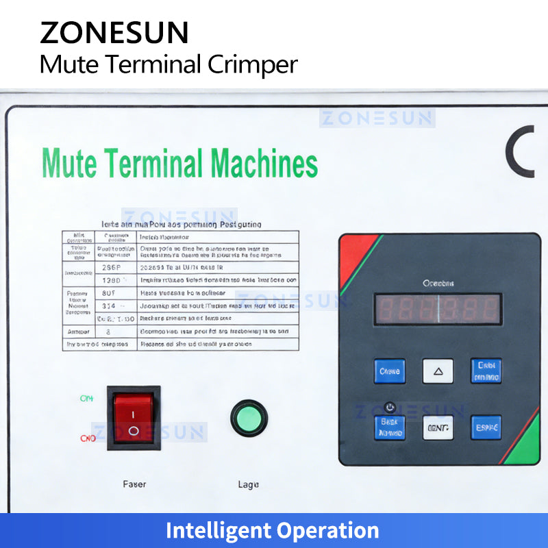 Ultra-Quiet: ZONESUN ZS-EW09C Semi-Auto Mute Terminal Crimping Machine for Wire Harness Processing
