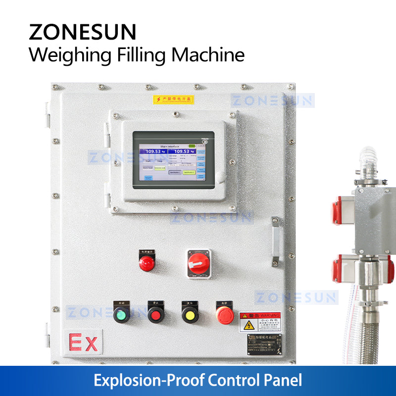 ZONESUN ZS-YTEXW2 Semi-Automatic Explosion-Proof IBC Tank Weighing Filling Machine for Chemical Liquids