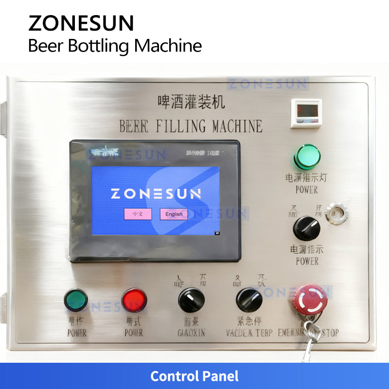 ZONESUN ZS-CFC5 Semi-Automatic Beer Bottle Filling and Capping Machine for Small Breweries