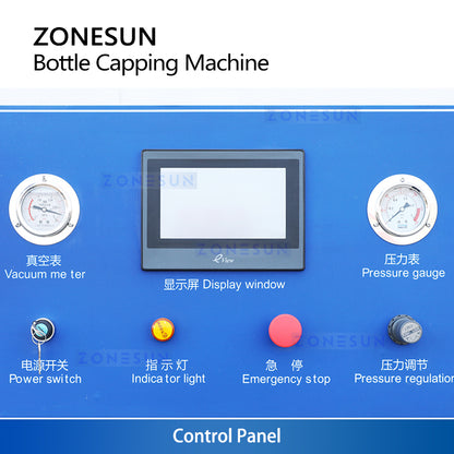 ZONESUN ZS-FK50 4 Heads Semi-automatic Vacuum Capping Machine For Jam Jar Bottles
