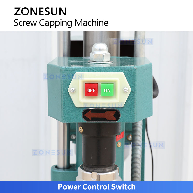 ZONESUN ZS-YG60B2 Semi Automatic 28mm Screw Cap Bottle Capping Machine Adjustable Torque Cap