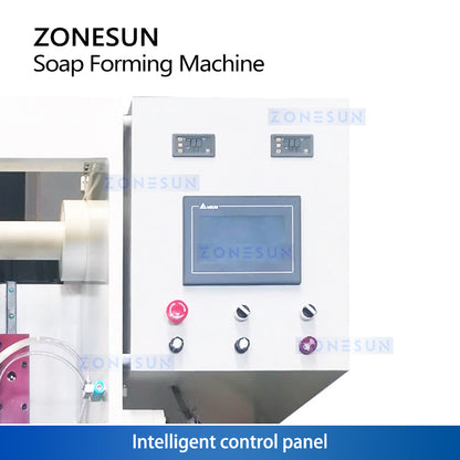 ZONESUN ZS-SFM3 Automatic Soap Making Machine with Vertical Printing Vacuum Suction and Adjustable Size for Custom Soap Blocks