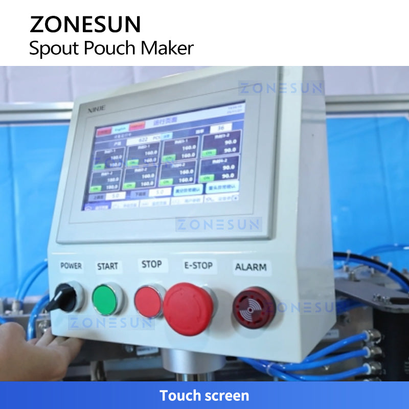 ZONESUN ZS-FKSP02: Automatic Spout Pouch Making Machine for Juice, Sauce, and Detergents