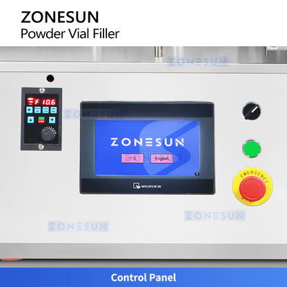 ZONESUN ZS-AFC20F Tabletop Powder Vial Filling Capping Machine