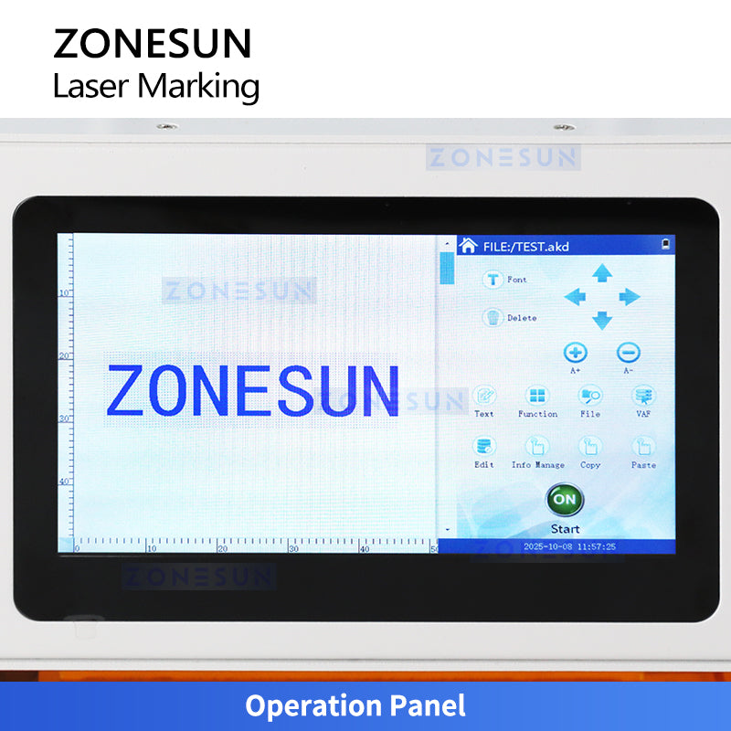 ZONESUN ZS-JGDB4 Portable Laser Marking Machine with Touchscreen for Flexible Industrial Coding