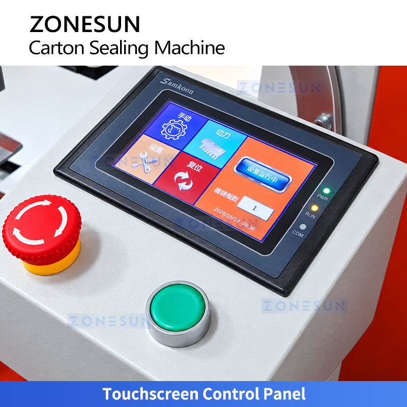 ZONESUN ZS-TFX5050 Automatic Carton Sealing and 360° Orbital Tape Wrapping Machine