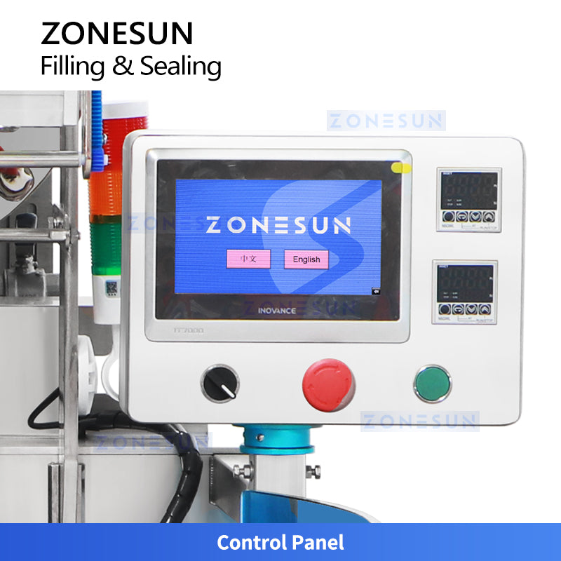 ZONESUN ZS-FS220U Automatic Liquid Paste Sachet Packing Machine Dual Filler 3/4 Side Seal