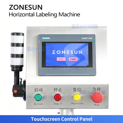 ZONESUN ZS-TB125D Automatic Horizontal Bottle Labeling Machine with Turnover and Coding System