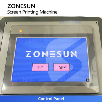 ZONESUN ZS-SWP5 Automatic Dual-Color Screen Printing Machine for Bottles with Flame Treatment and UV Curing
